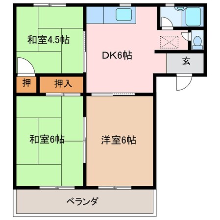 コーポ上久保の物件間取画像